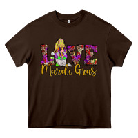 Chocolate Brown love mardi gras gnome Heavy Core Tee - JahusDesignShop