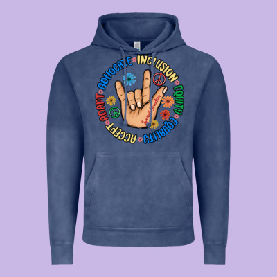 Advocate Inclusion Equity Equality Accept Adapt Vintage Hoodie Designed By Maliassmallbusiness