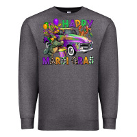 Charcoal Heather happy mardi gras truck Premium Sweatshirt - CowGirlArtShop