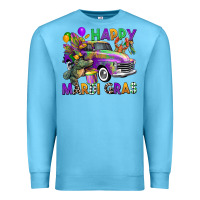 Ocean Blue happy mardi gras truck Premium Sweatshirt - CowGirlArtShop