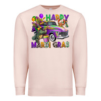 Pale Pink happy mardi gras truck Premium Sweatshirt - CowGirlArtShop