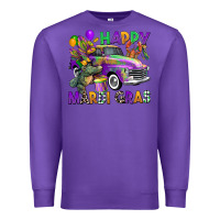 Purple happy mardi gras truck Premium Sweatshirt - CowGirlArtShop