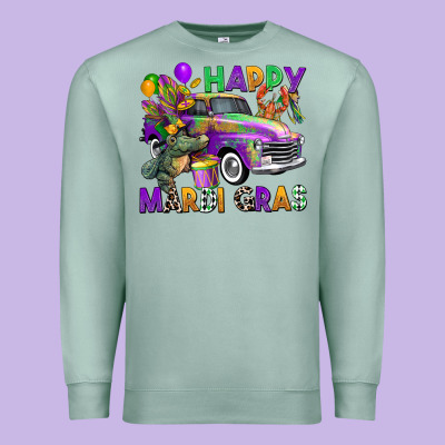 Happy Mardi Gras Truck Premium Sweatshirt Designed By Cowgirlartshop