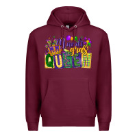 Burgundy mardi gras queen Premium Hoodie - CowGirlArtShop