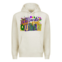 Oatmeal Heather mardi gras queen Premium Hoodie - CowGirlArtShop