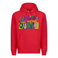 Red mardi gras queen Premium Hoodie - CowGirlArtShop