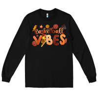 Black basketball vibes Long Sleeve Tee - MaliasSmallBusiness