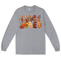 Heather Grey basketball vibes Long Sleeve Tee - MaliasSmallBusiness