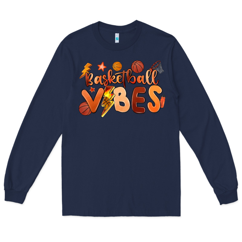 Basketball Vibes Long Sleeve Tee by MaliasSmallBusiness | Teevron
