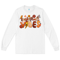 White basketball vibes Long Sleeve Tee - MaliasSmallBusiness