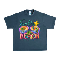 Midnight Navy salty beach Urban Heavy Tee - MaliasSmallBusiness