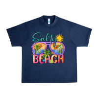 Navy salty beach Urban Heavy Tee - MaliasSmallBusiness