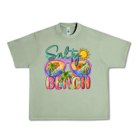 Oil Green salty beach Urban Heavy Tee - MaliasSmallBusiness