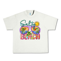 Pistachio salty beach Urban Heavy Tee - MaliasSmallBusiness