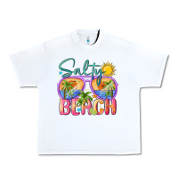 White salty beach Urban Heavy Tee - MaliasSmallBusiness
