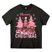 Pink Merry Christmas Bbs Heavy Core Tee | Teevron