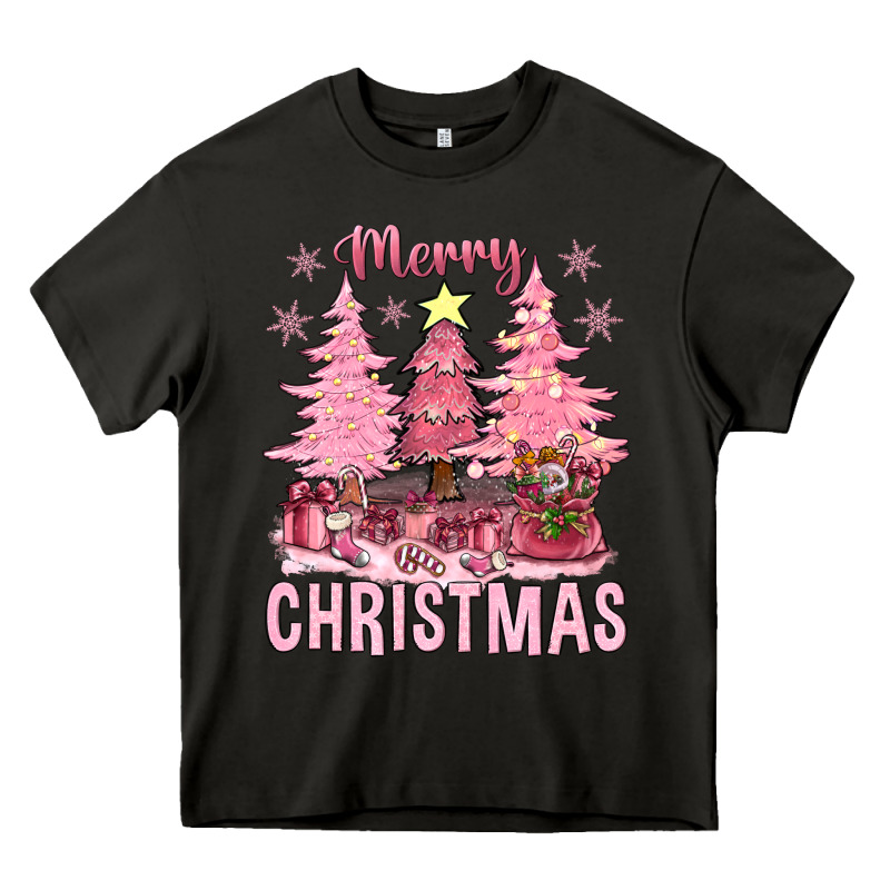 Pink Merry Christmas Bbs Heavy Core Tee by BundleAndBundleShop | Teevron