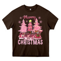 Chocolate Brown pink merry christmas bbs Heavy Core Tee - BundleAndBundleShop