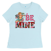 Baby Blue be mine cupid Ladies Tee - RanaPortraitStore