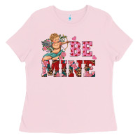 Bubblegum Pink be mine cupid Ladies Tee - RanaPortraitStore