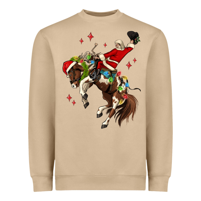 Christmas Cowboy Santa Heavyweight Sweatshirt by MaliasSmallBusiness | Teevron
