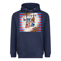 Navy American mama Heavyweight Hoodie - TumblerDesignByShophia