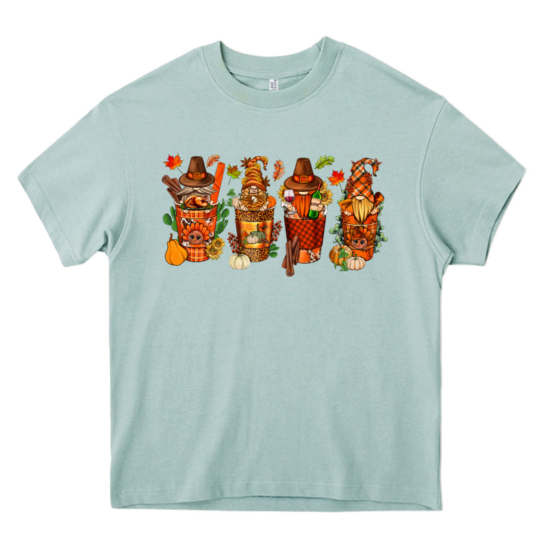 Thanksgiving Coffee Cups With Gnomes Bbs Heavy Core Tee by BundleAndBundleShop | Teevron