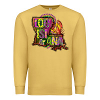 Antique Gold louisiana map Premium Sweatshirt - CowGirlArtShop