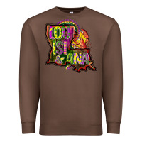 Chestnut louisiana map Premium Sweatshirt - CowGirlArtShop