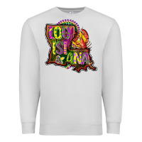 Dove Grey louisiana map Premium Sweatshirt - CowGirlArtShop
