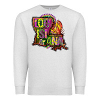 Oatmeal Heather louisiana map Premium Sweatshirt - CowGirlArtShop