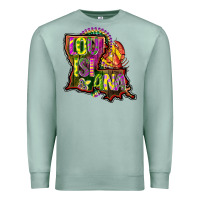 Seafoam louisiana map Premium Sweatshirt - CowGirlArtShop