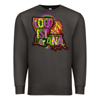 Smoke louisiana map Premium Sweatshirt - CowGirlArtShop