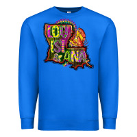 True Royal louisiana map Premium Sweatshirt - CowGirlArtShop
