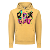 Vintage Mustard rock star Vintage Hoodie - MaliasSmallBusiness