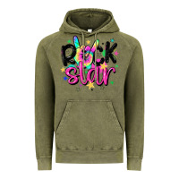 Vintage Olive rock star Vintage Hoodie - MaliasSmallBusiness
