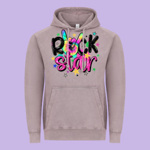 Rock Star Vintage Hoodie Designed By Maliassmallbusiness