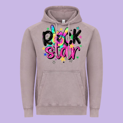 Rock Star Vintage Hoodie Designed By Maliassmallbusiness
