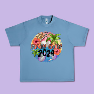 Family Cruise 2024 Urban Heavy Tee Designed By Maliassmallbusiness
