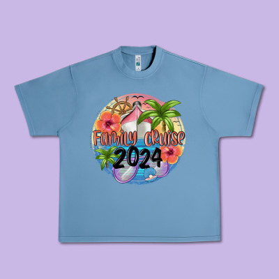 Family Cruise 2024 Urban Heavy Tee Designed By Maliassmallbusiness