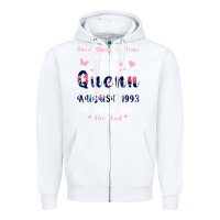 White Once Upon A Time There Was A Queen Who Was Born I Zipper Hoodie - Bettercallsaul