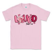 Bubblegum Pink valentine's day loved john 3 16 Classic Tee - MaliasSmallBusiness