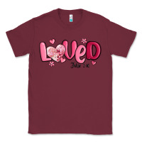 Burgundy valentine's day loved john 3 16 Classic Tee - MaliasSmallBusiness