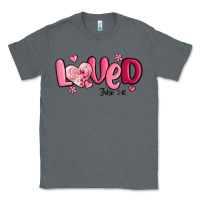Charcoal Heather valentine's day loved john 3 16 Classic Tee - MaliasSmallBusiness