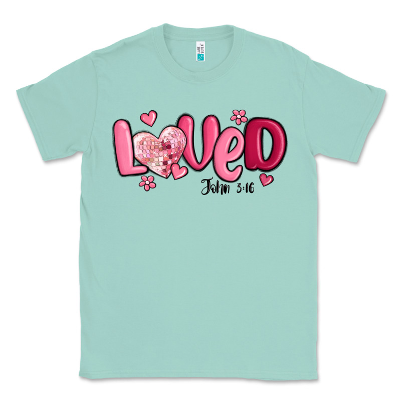 Valentine's Day Loved John 3 16 Classic Tee by MaliasSmallBusiness | Teevron
