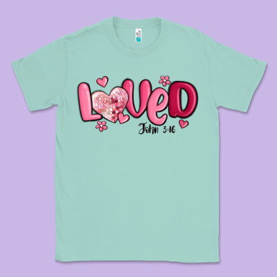 Valentine's Day Loved John 3 16 Classic Tee Designed By Maliassmallbusiness