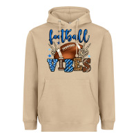 Mushroom Football vibes blue and grey team color Heavyweight Hoodie - HowdyJamesFarm