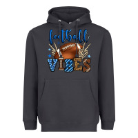 Smoke Football vibes blue and grey team color Heavyweight Hoodie - HowdyJamesFarm