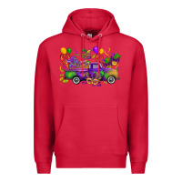 Cardinal mardi gras truck Premium Hoodie - CowGirlArtShop