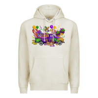 Oatmeal Heather mardi gras truck Premium Hoodie - CowGirlArtShop